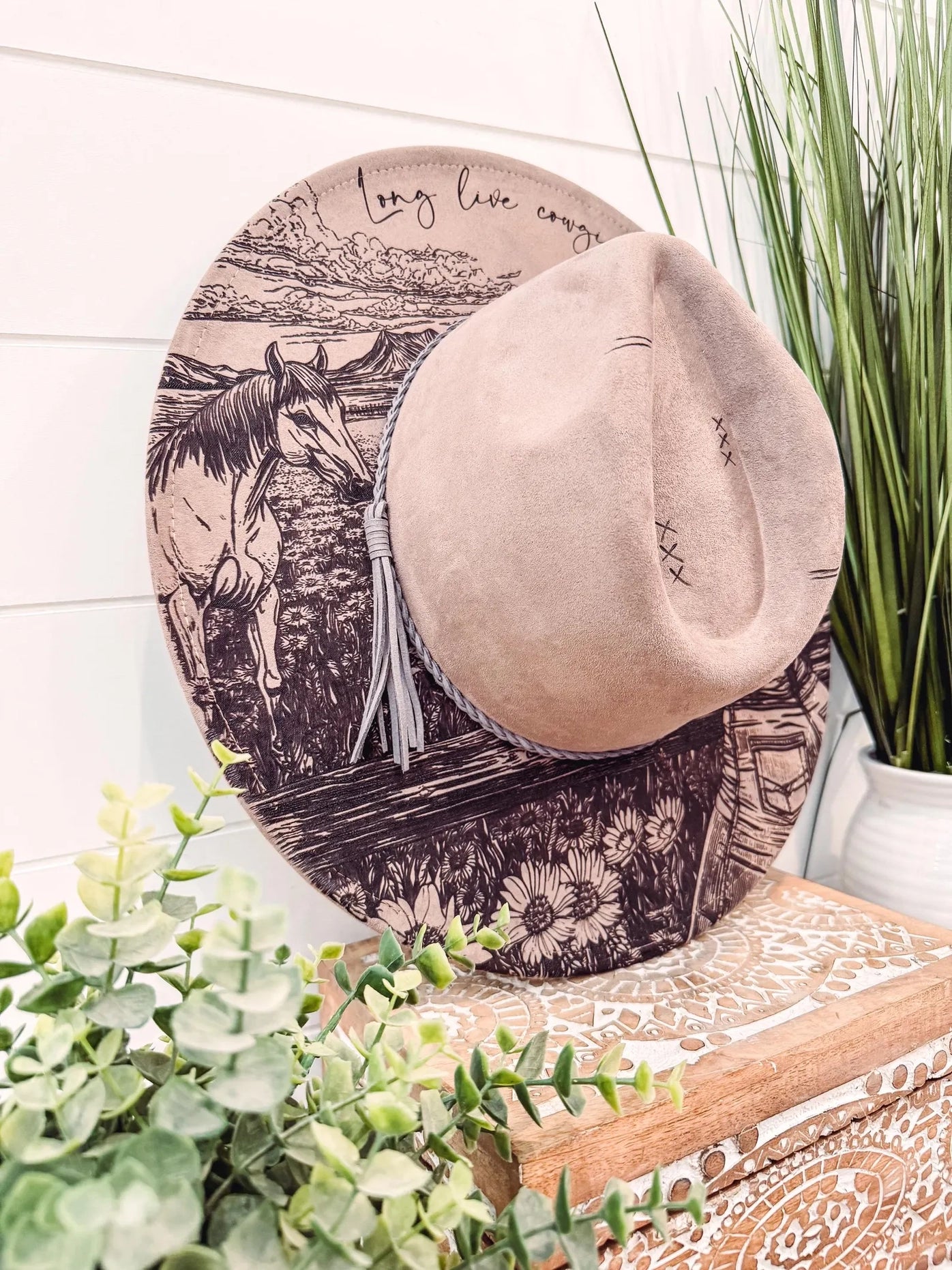 Engraved Cowgirl Mountain Hat