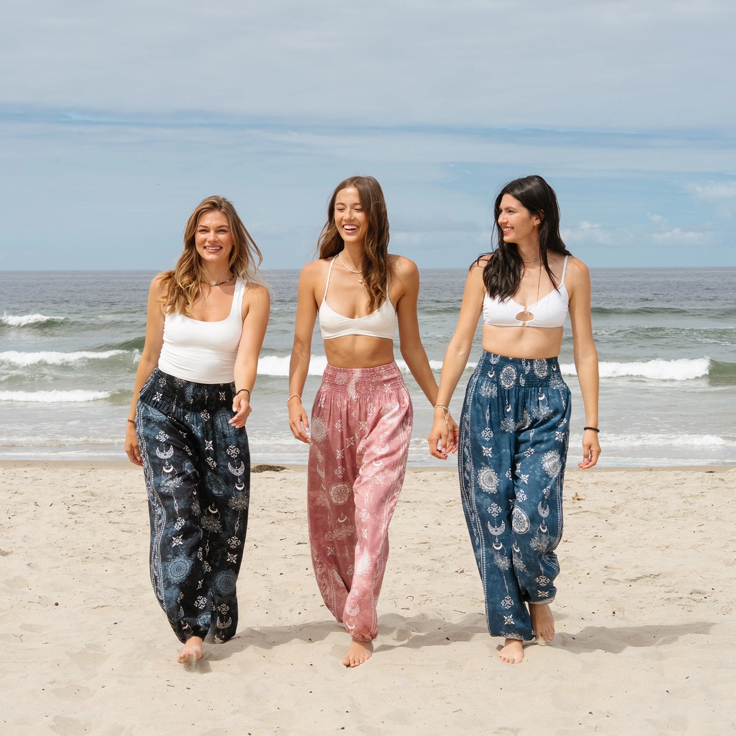 Nova Blue Lotus Moon Harem Pants