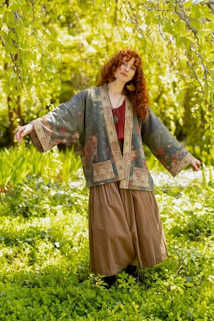 The Messenger Fleece Cottage Cardigan Jacket w/ Joan of Arc - Pre-Order Ships In September