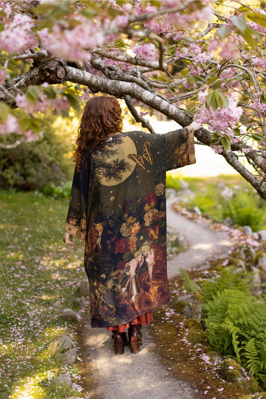 The Messenger Opera Duster Robe w/ Joan of Arc & Florals - Pre-Order Ships In September