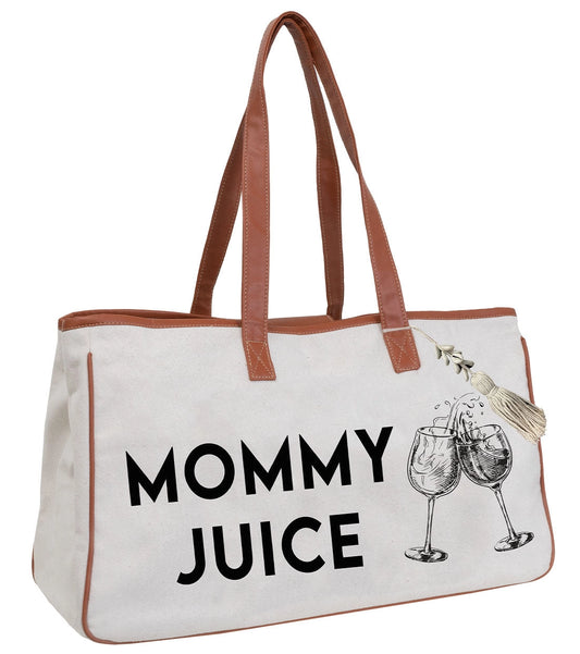 Canvas Wine Tote - Mommy Juice