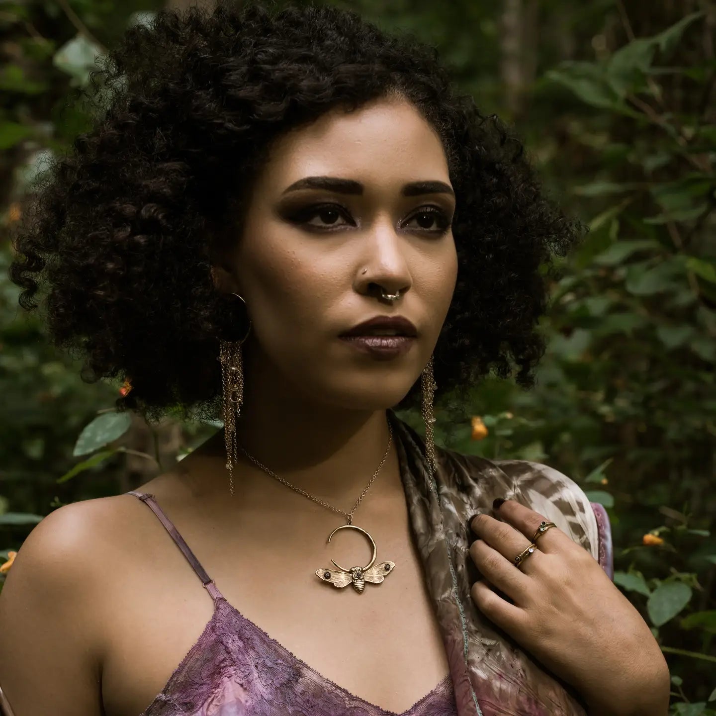 Cicada Song Necklace With Crescent