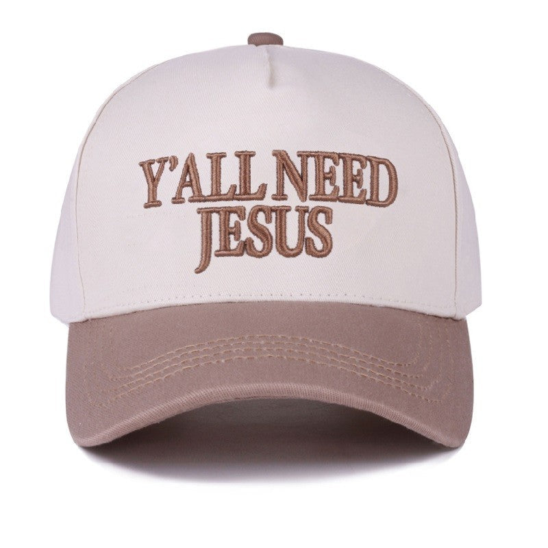 Ya'll Need Jesus Two Tone Canvas Cotton Cap & Colors - Available in 7 Colors