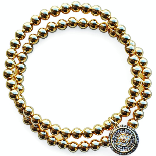 18kt Gold Filled Evil Eye Protection Bracelets