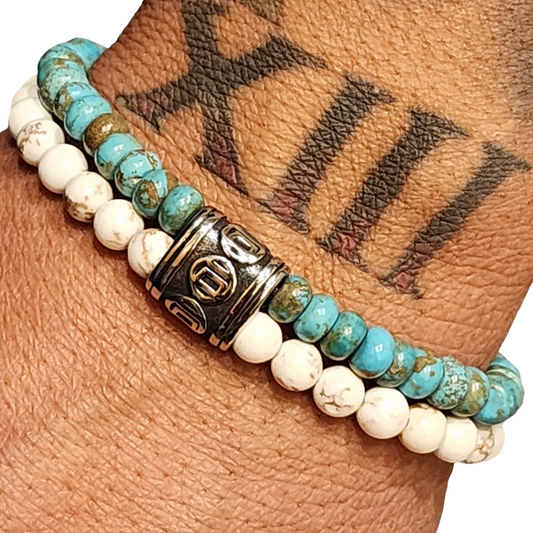 Turquoise & Magnesite Gemstone Bracelet
