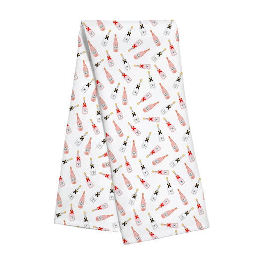 Champagne Bottle Kitchen Towel