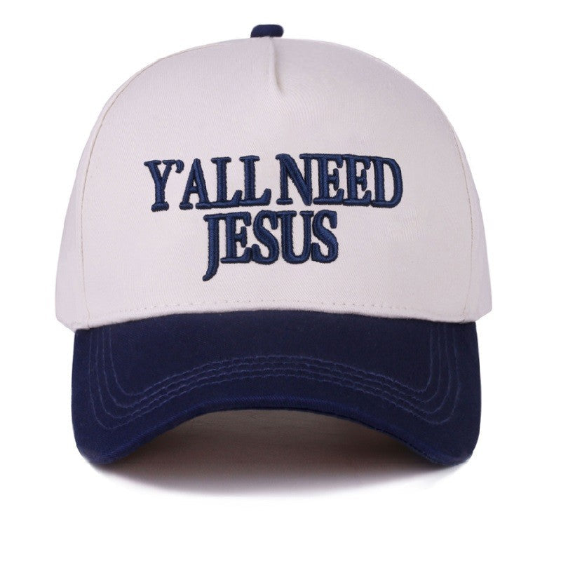 Ya'll Need Jesus Two Tone Canvas Cotton Cap & Colors - Available in 7 Colors