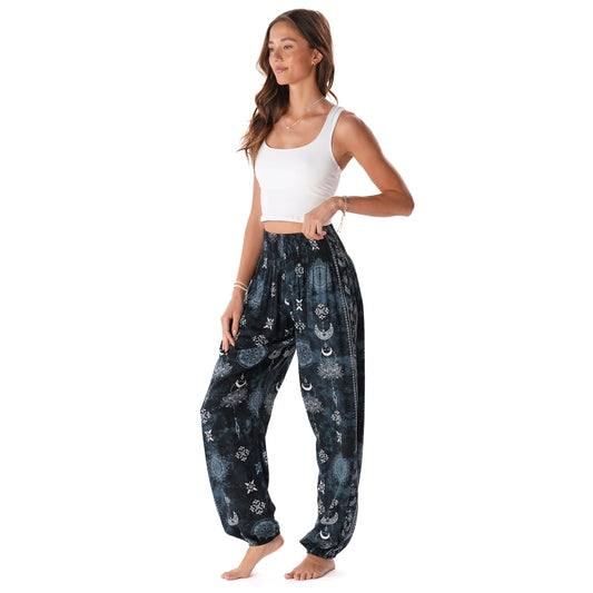 Twilight Lotus Harem Pants with Pockets