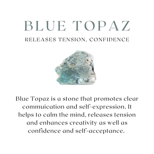 4mm London Blue Topaz Reiki Healing Beaded Gemstone Necklace