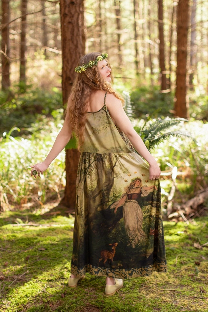 The Dawning Bohéme Long Maxi Slip Dress w/ Ophelia & Fawns *Pre Order* Ship October 2026