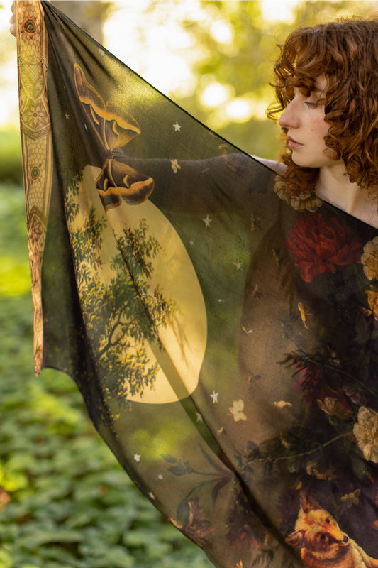The Messenger Scarf with Joan of Arc, Florals & Fox Pre-Order Ships In September