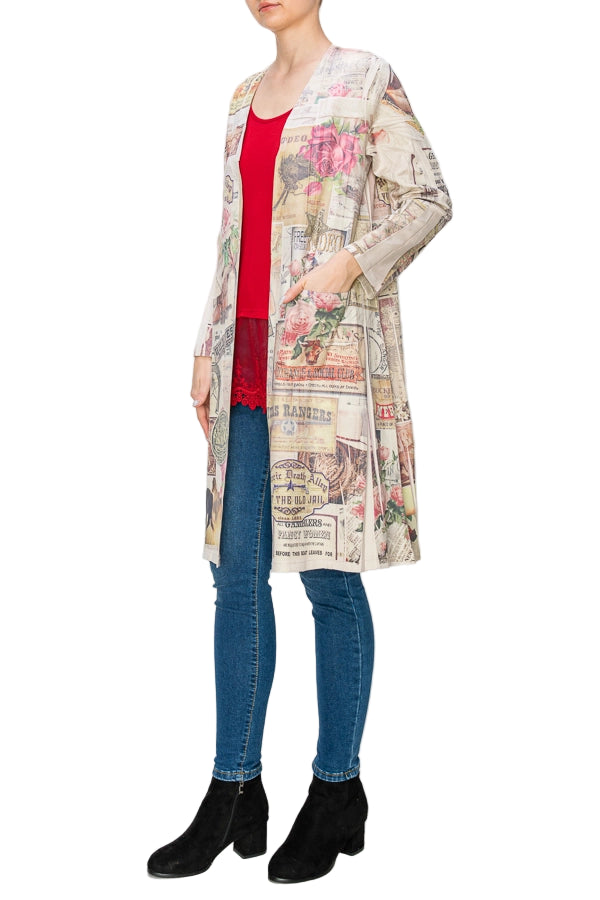 Rose West Buttery Faux Suede Longline Jacket with Pockets - Ships Late September