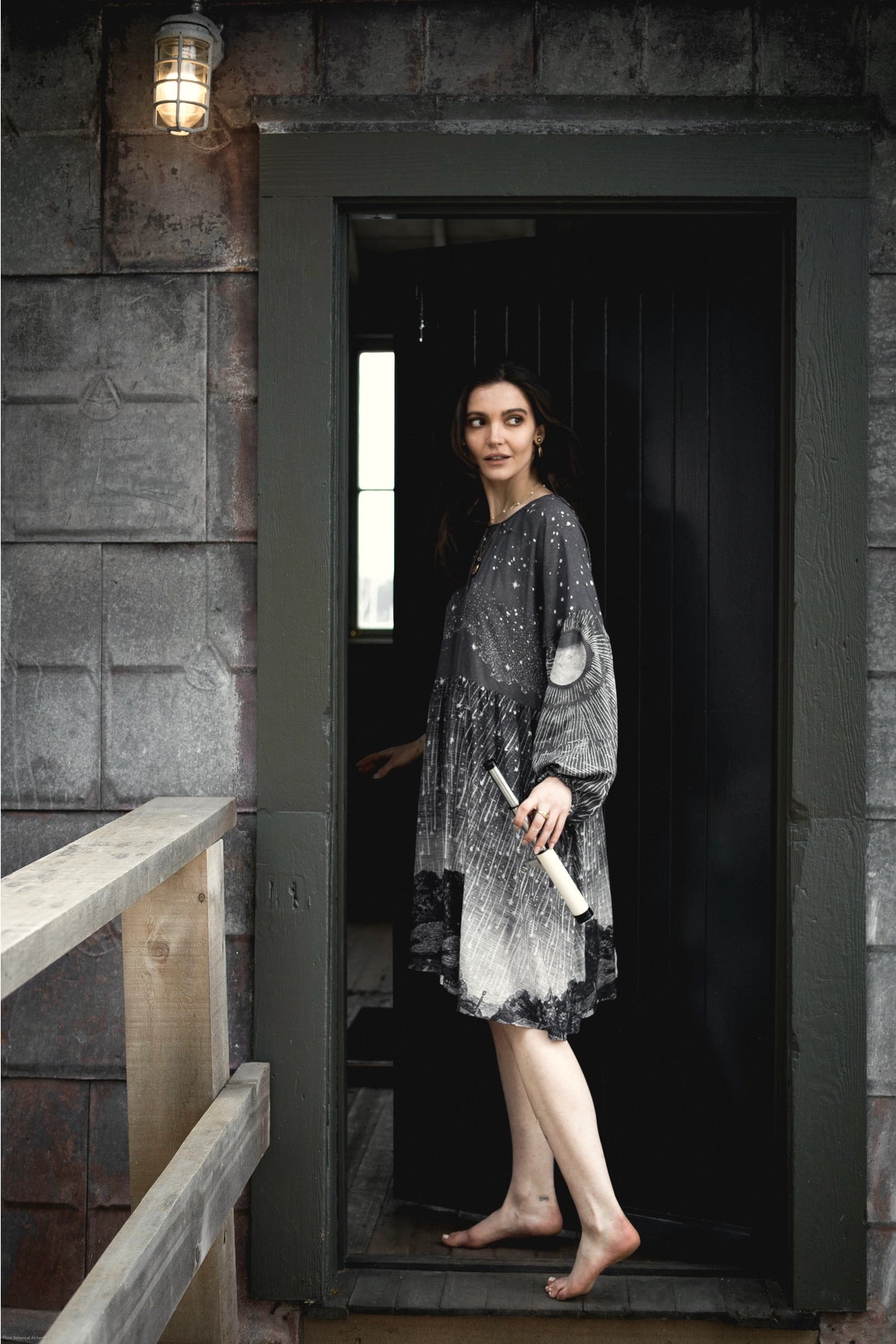 Stargazer Reversible Printed Bamboo Layering Tunic Dress