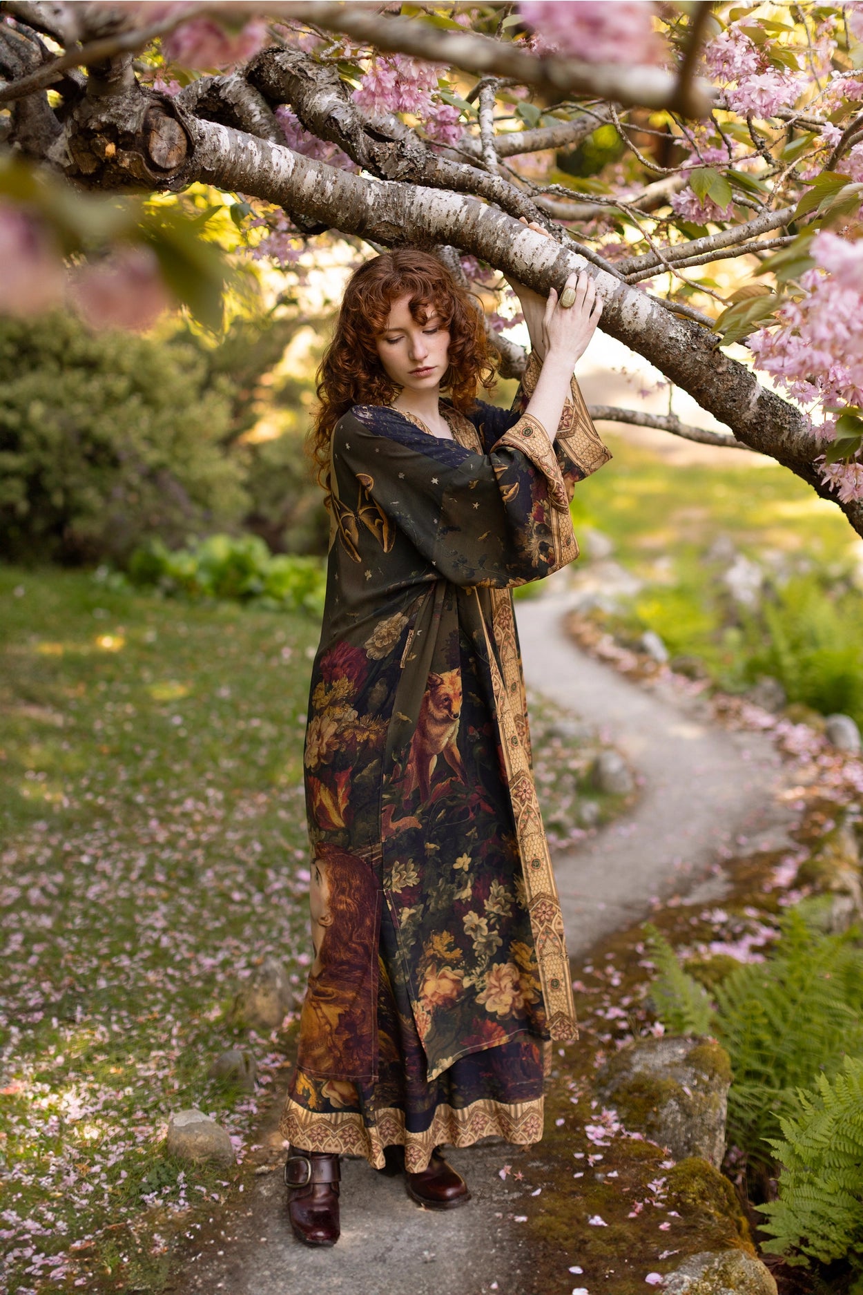 The Messenger Opera Duster Robe w/ Joan of Arc & Florals - Pre-Order Ships In September