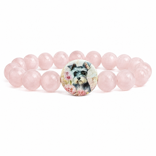 Schnauzer Love Gemstone Bracelet