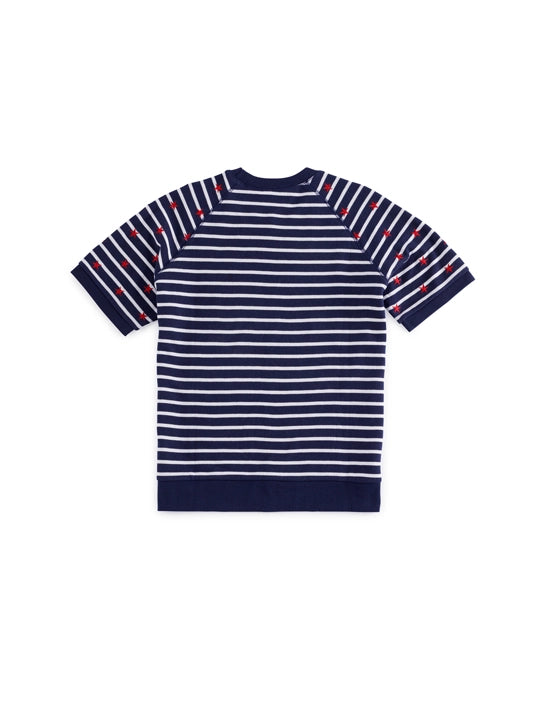 Stripes Lightweight Short Sleeve Sweatshirt