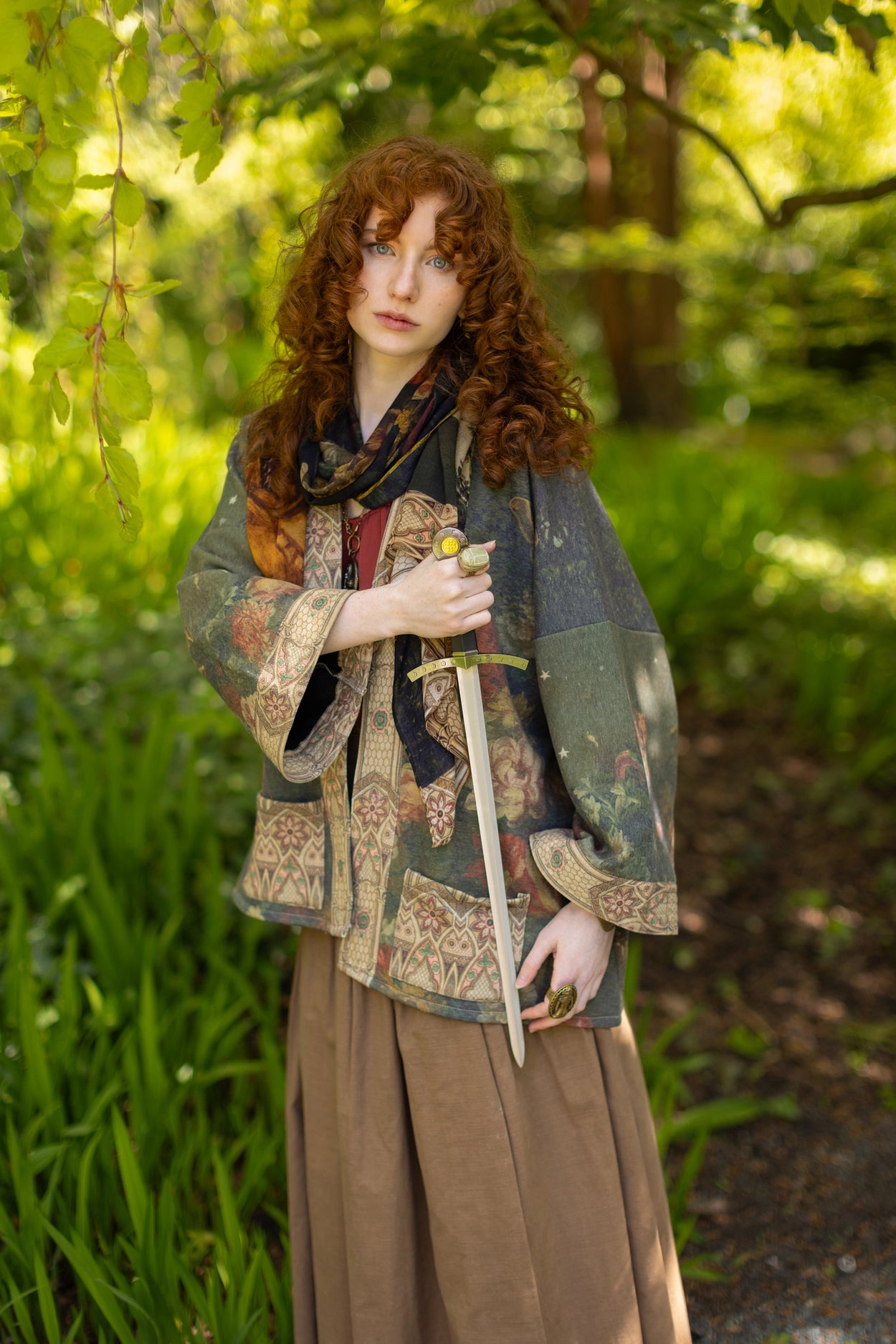 The Messenger Fleece Cottage Cardigan Jacket w/ Joan of Arc - Pre-Order Ships In September
