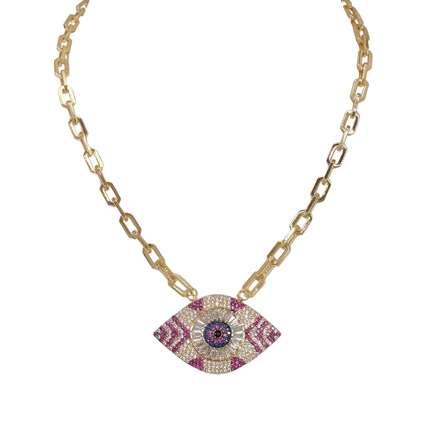 Patricia's Paperclip Eye Necklace