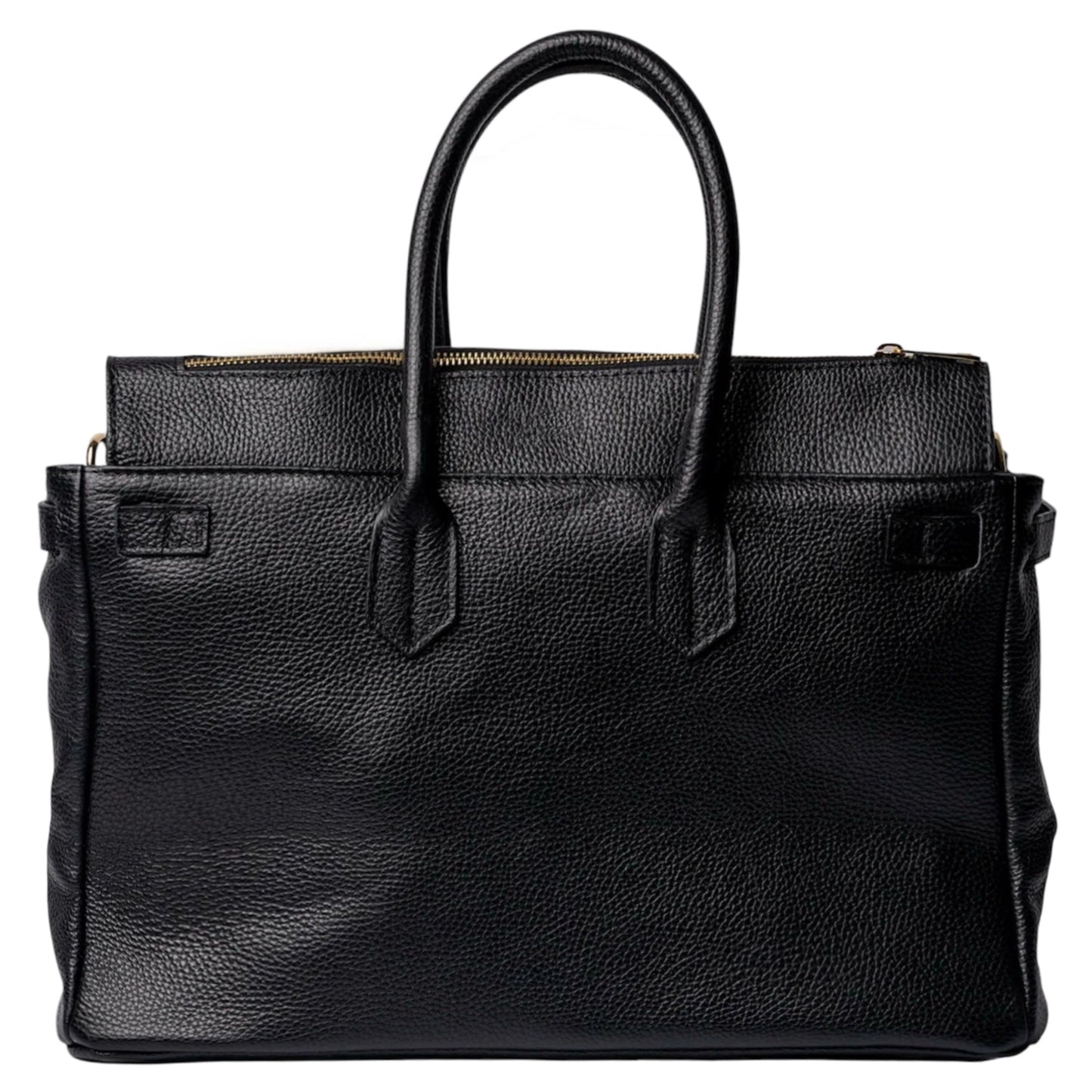 Black Italian Dollaro Leather Handbag
