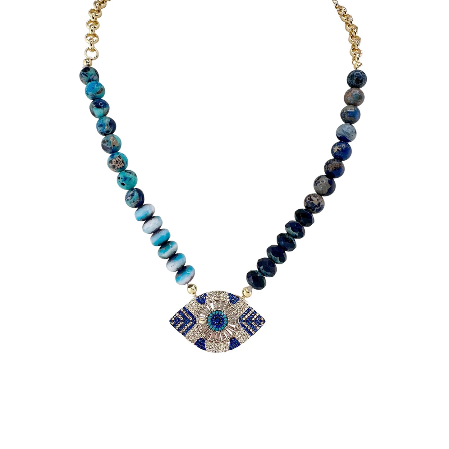 Patricia Mystic Magnet Necklace – Evil Eye Gemstone Chain