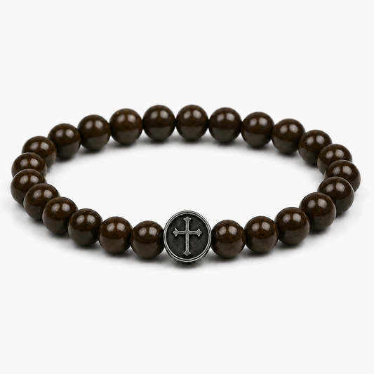 Bronzite Cross Bracelet
