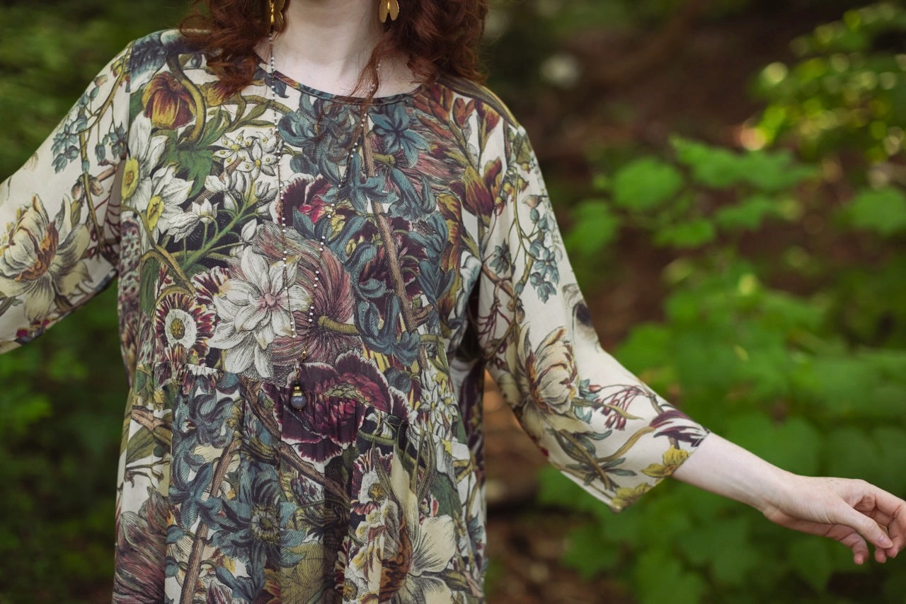 Love Grows Wild Artist Tunic Dress with Pockets & Bees