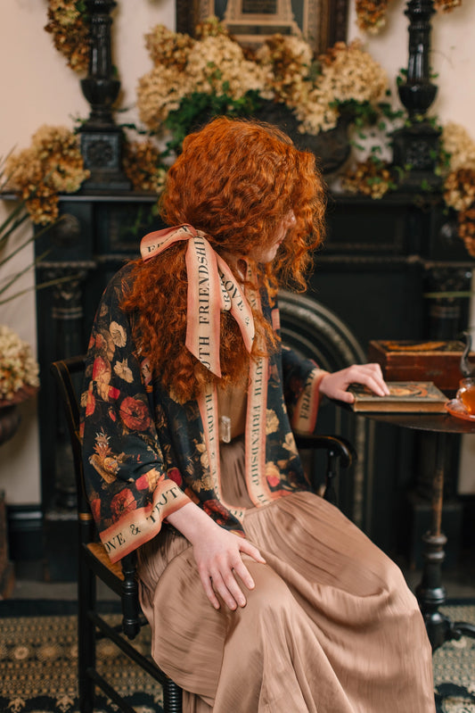 Heart of Gold Pixie Duster Crop Kimono w/ Sacred Heart Pre-Order Ships In September