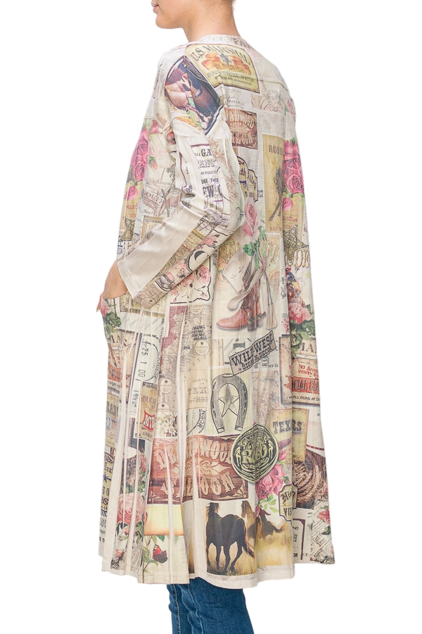 Rose West Buttery Faux Suede Longline Jacket with Pockets - Ships Late September