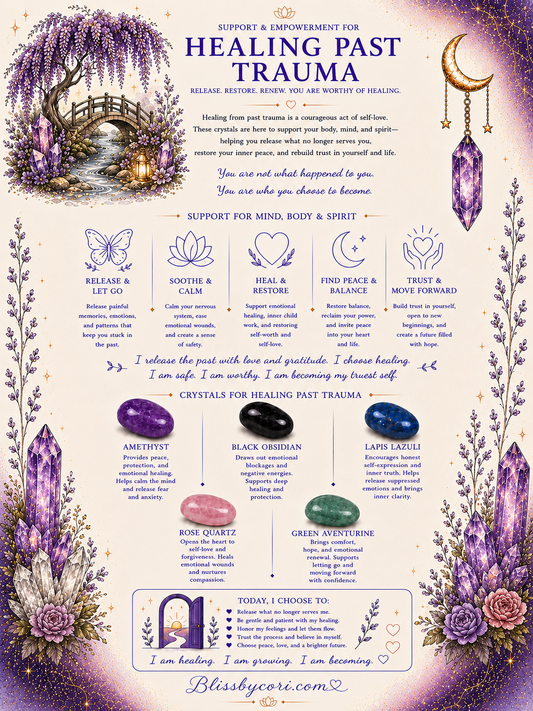 Support & Empowerment For Healing Past Trauma Gemstone Bracelet Stack