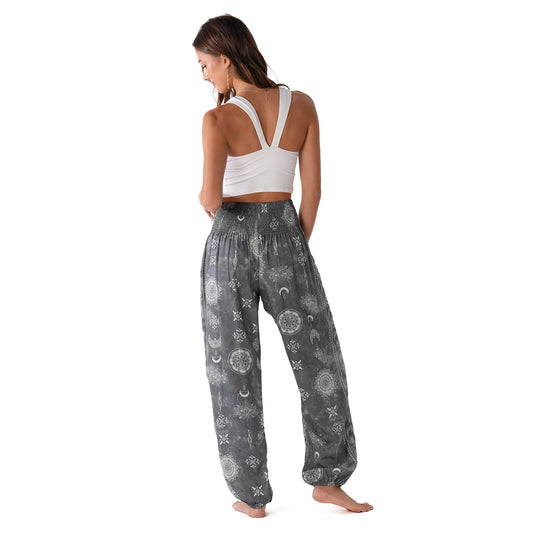 Celestial Grey Harem Pants with Pockets