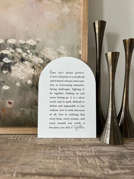 Do No Be Dismayed By The Brokenness Of This World Wooden Arch