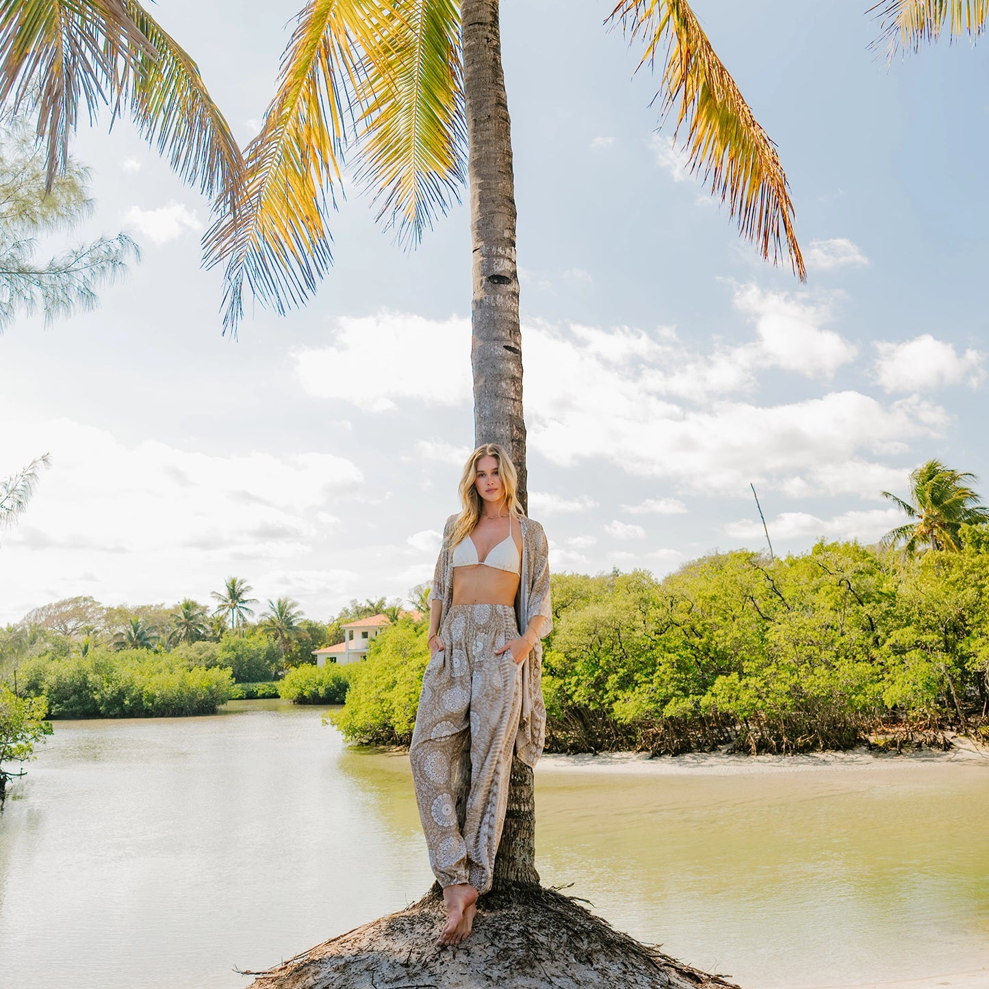 Desert Bloom Harem Pants with Pockets