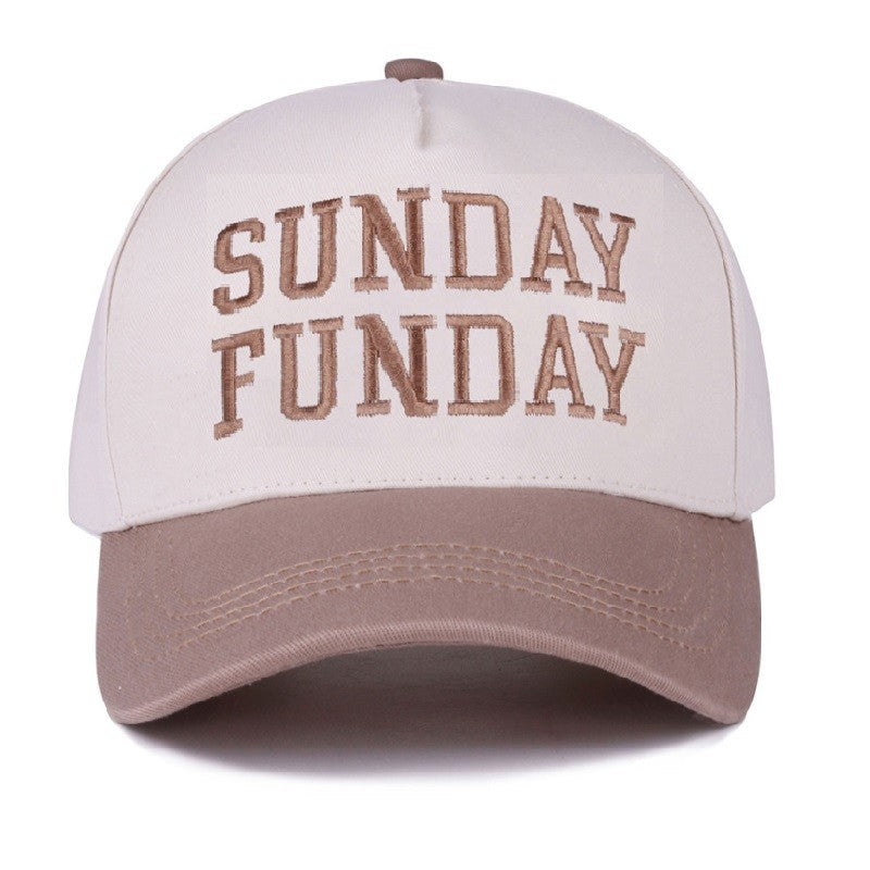 Sunday Funday Two Tone Canvas Cotton Cap & Colors - Available in 7 Colors