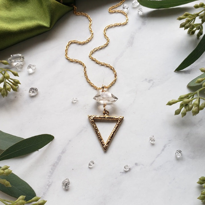 Gold Alchemy Element Necklace - Fire - Water - Air - Earth
