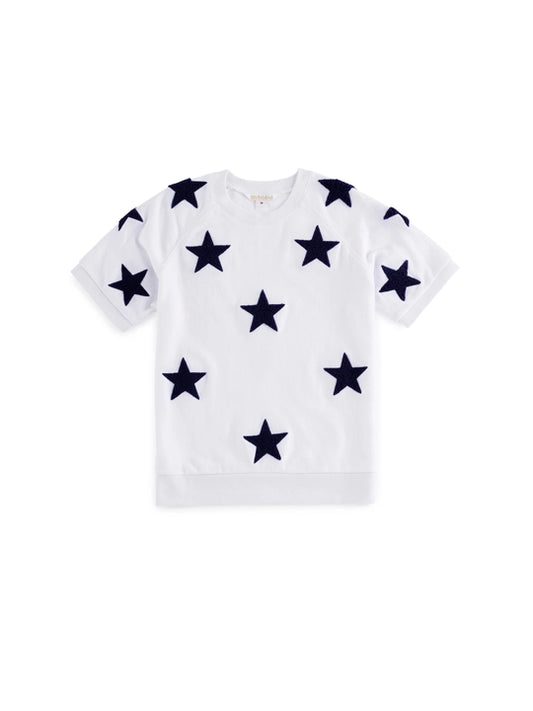Stars Lightweight Short Sleeve Sweatshirt