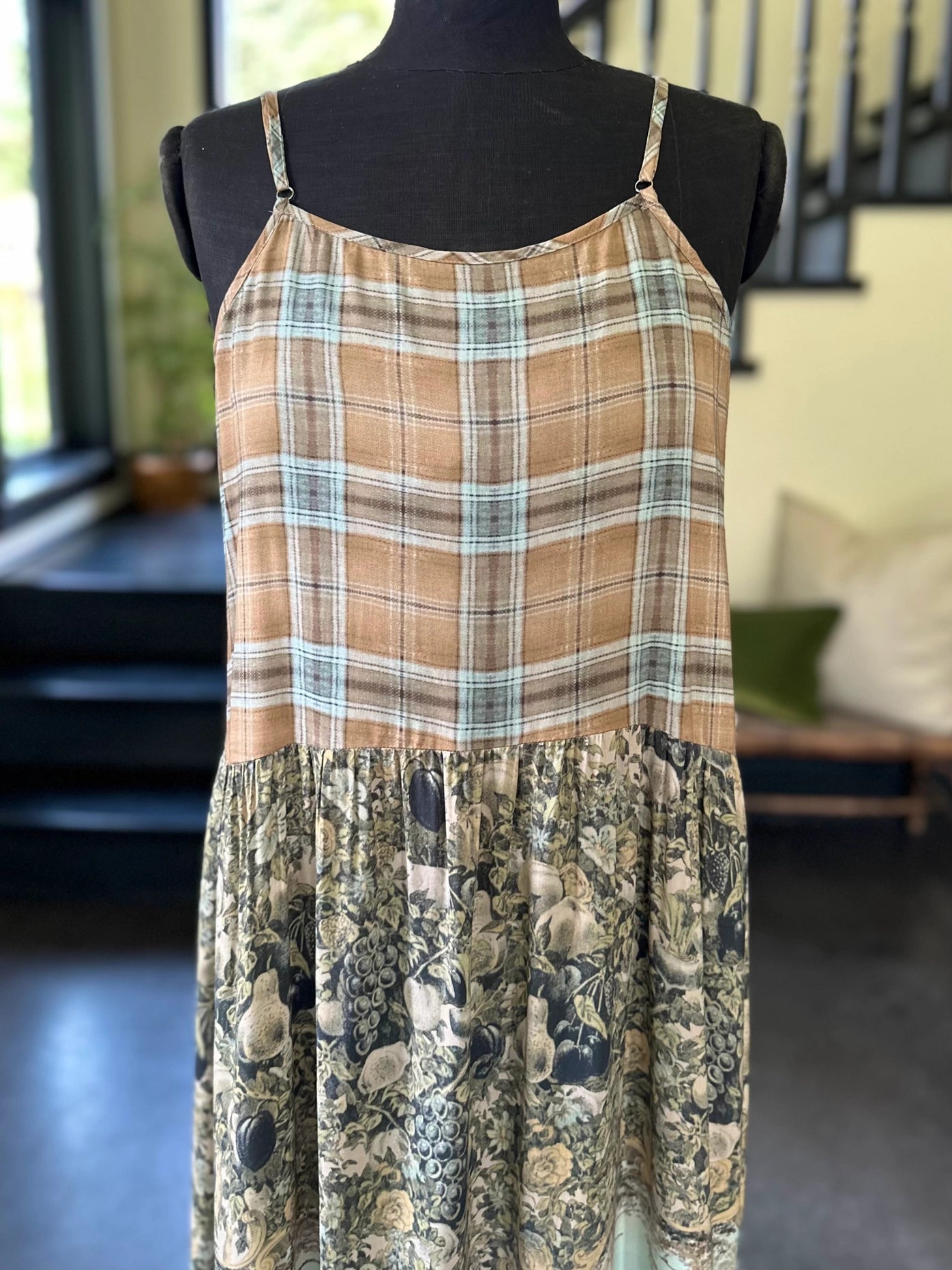 Born To Run Bohéme Reversible Long Maxi Slip Dress Horse & Plaid - Pre-Order - Ships In August