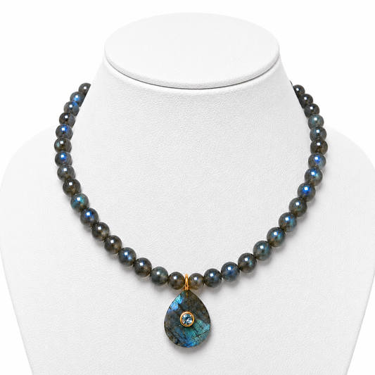 Labradorite Teardrop Necklace