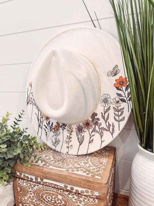 Floral Print Hat