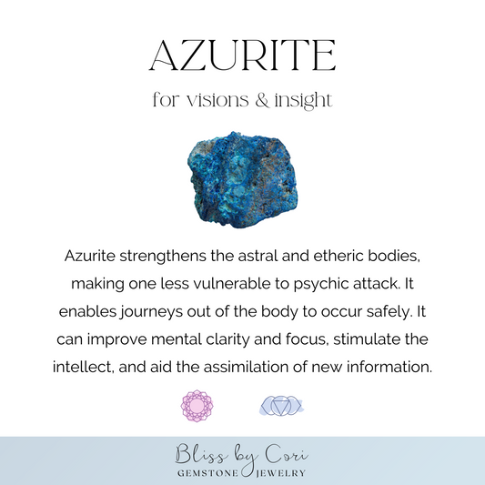 Azurite Unisex Reiki Healing Beaded Gemstone Bracelet