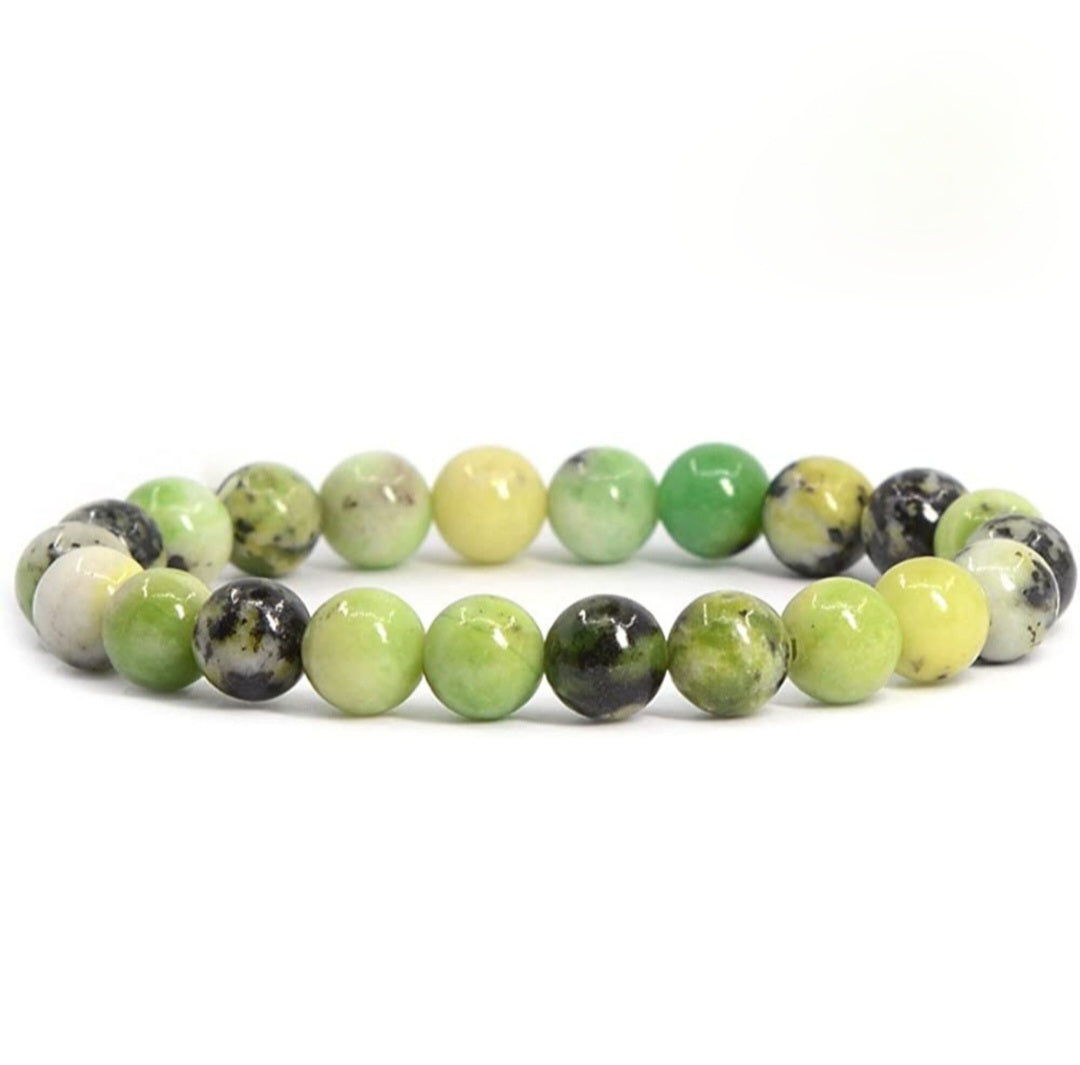 Australian Chrysoprase Unisex Reiki Healing Beaded Gemstone Bracelet