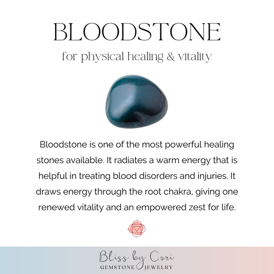 Bloodstone Unisex Reiki Healing Beaded Gemstone Bracelet