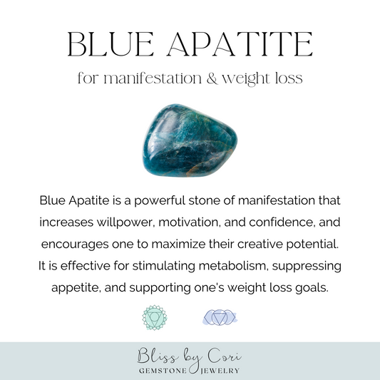 Blue Apatite Unisex Reiki Healing Beaded Gemstone Bracelet