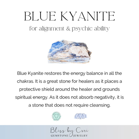 Kyanite Unisex Reiki Healing Beaded Gemstone Bracelet