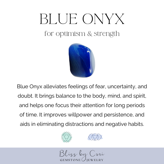 Blue Onyx Dallas Cowboys Football Beaded Gemstone Bracelet