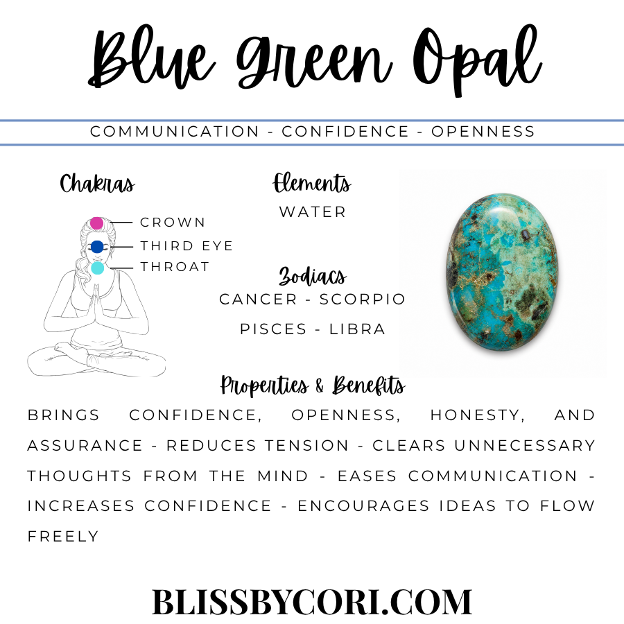 Blue Green Opal Gemstone Bracelet