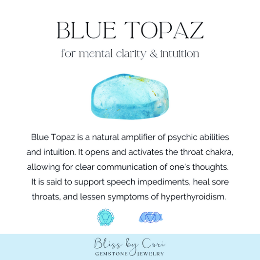 Swiss Blue Topaz Beaded Bracelet Paired With A Sterling SIlver Natural Blue Topaz Bead