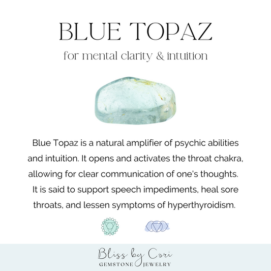 8mm Blue Topaz Reiki Healing Beaded Gemstone Bracelets