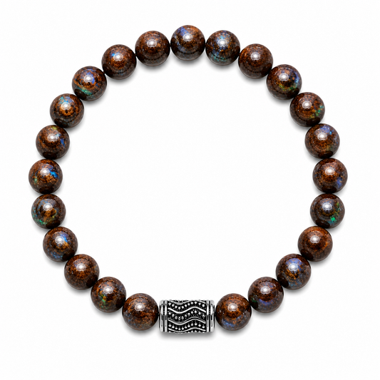 Matrix Australian Boulder Opal Gemstone Bracelet