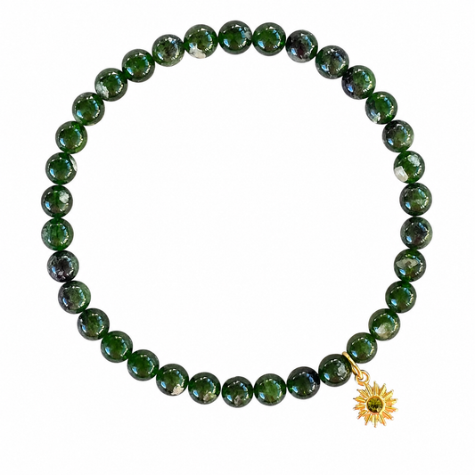 Chrome Diopside Charm Bracelet