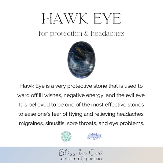 Gray Hawk Eye Unisex Reiki Healing Beaded Gemstone Bracelet